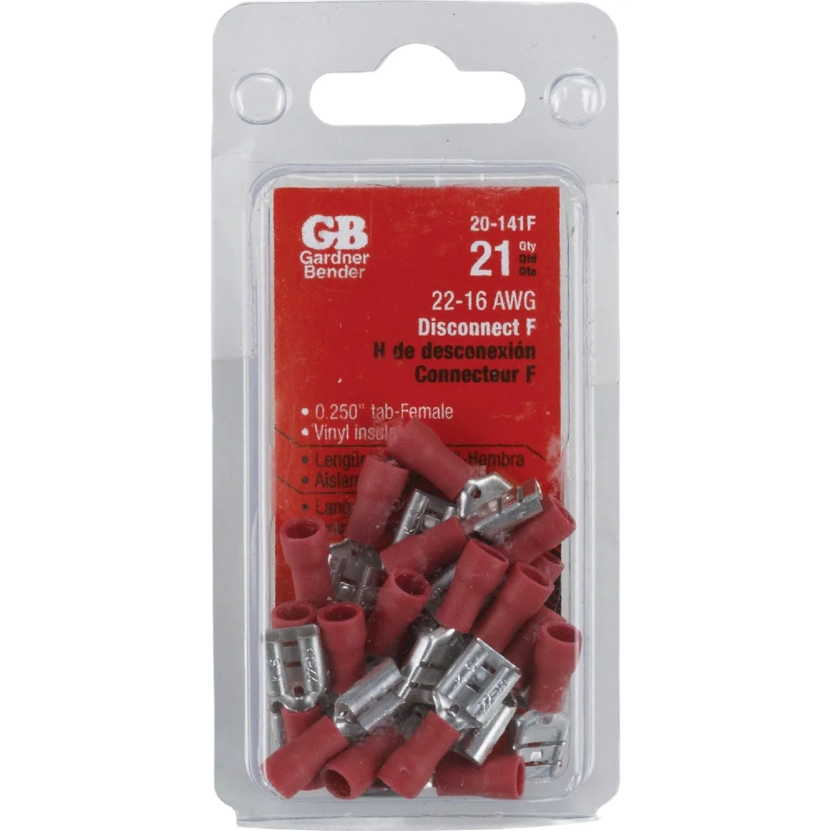 Relaxed Gardner Bender 22 to 16 AWG Red Vinyl-Insulated Barrel Female Disconnect 21-Pack Breathable