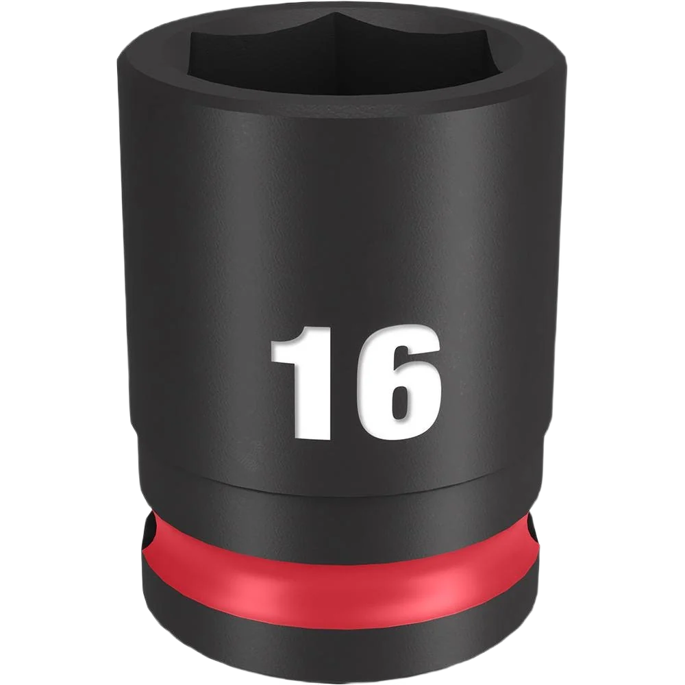 Solid Milwaukee SHOCKWAVE™ Impact Duty™ 3 8 Drive 16-mm 6 Point Socket Green