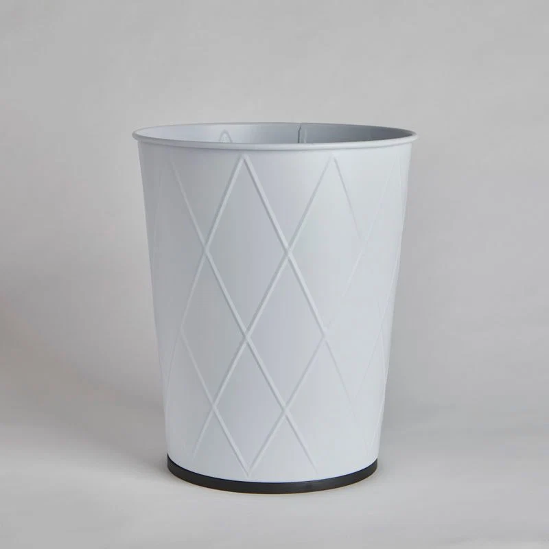 First-Class Moda Harlequin Waste Basket - White Fine