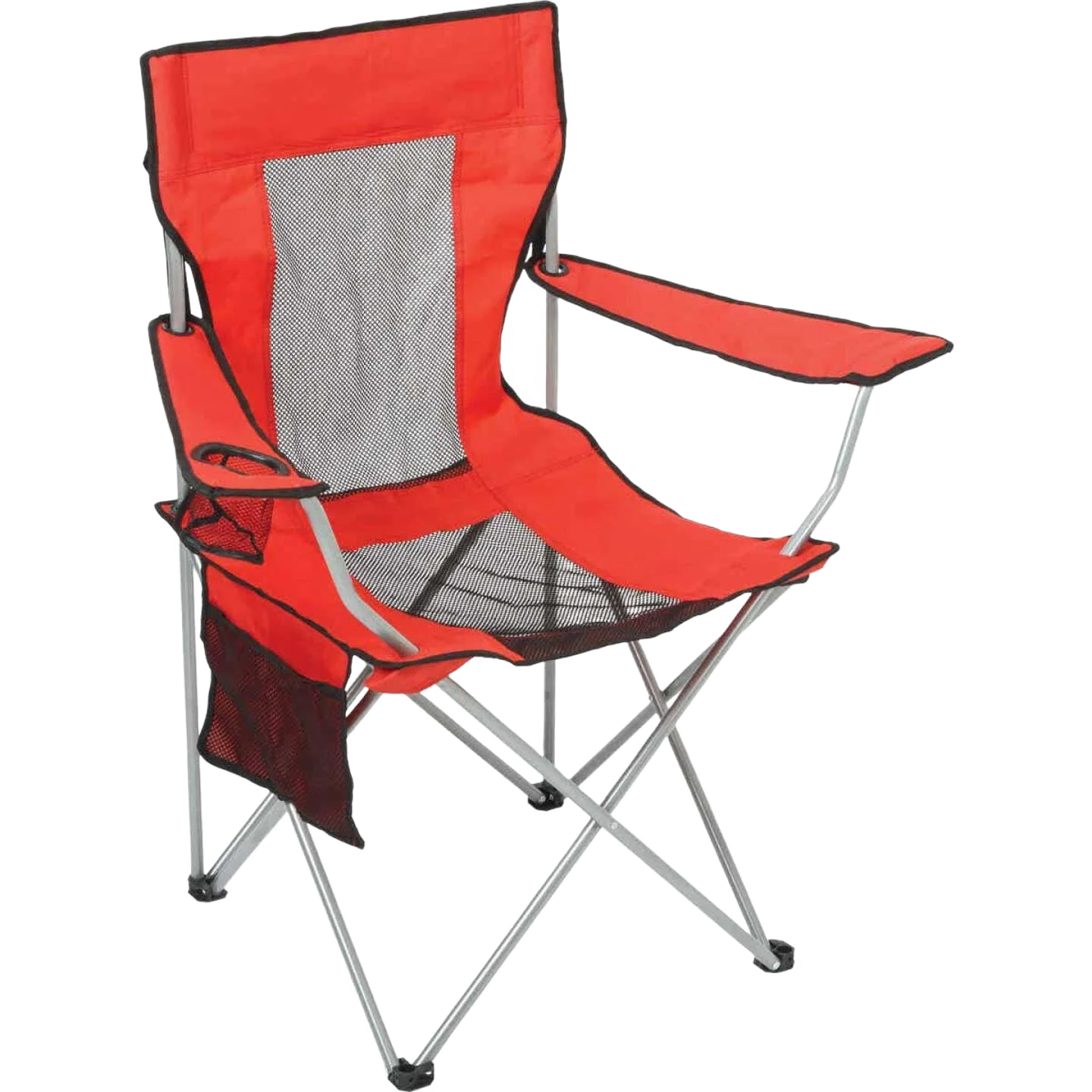 Verified Outdoor Expressions Red Polyester Folding Chair 34 x 38.5 in. Fashionable