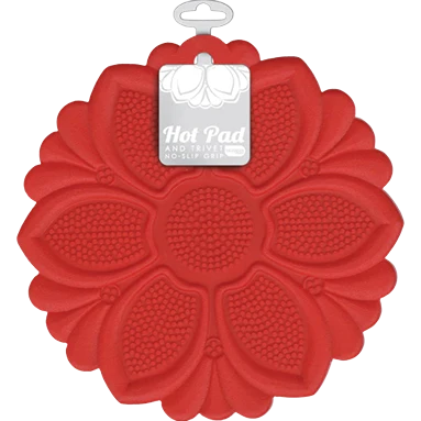 Healthy Talisman Designs Red Non-Slip Grip Trivet Refined
