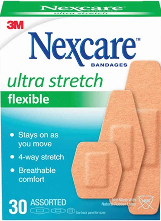 Smart 3M Nexcare Ultra Stretch Flex Assorted Bandages 30 Count Elite