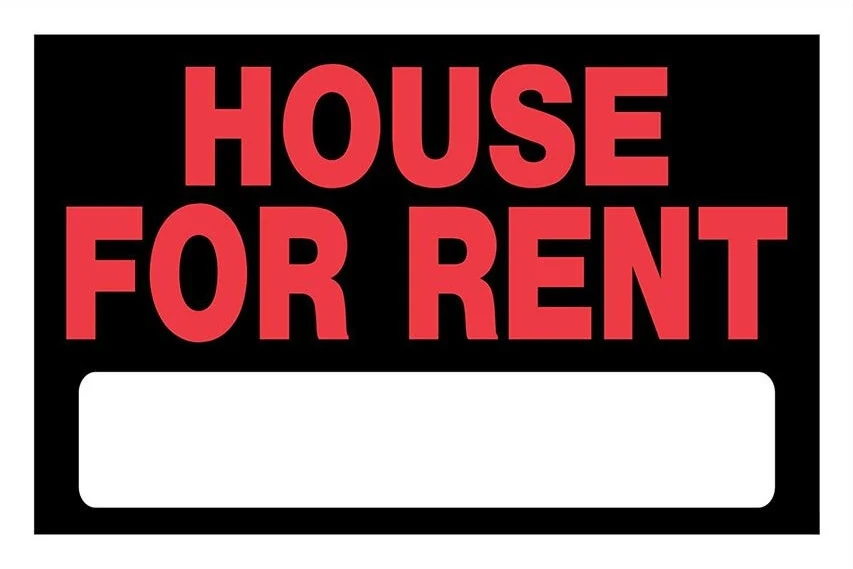 First-Class Hillman Black Red House For Rent Sign 8 in. x 12 in. Trusted