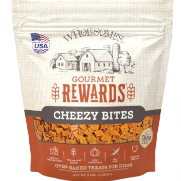 Practical Wholesomes Gourmet Reward Cheezy Bites Dog Treats 3 lb. Breathable