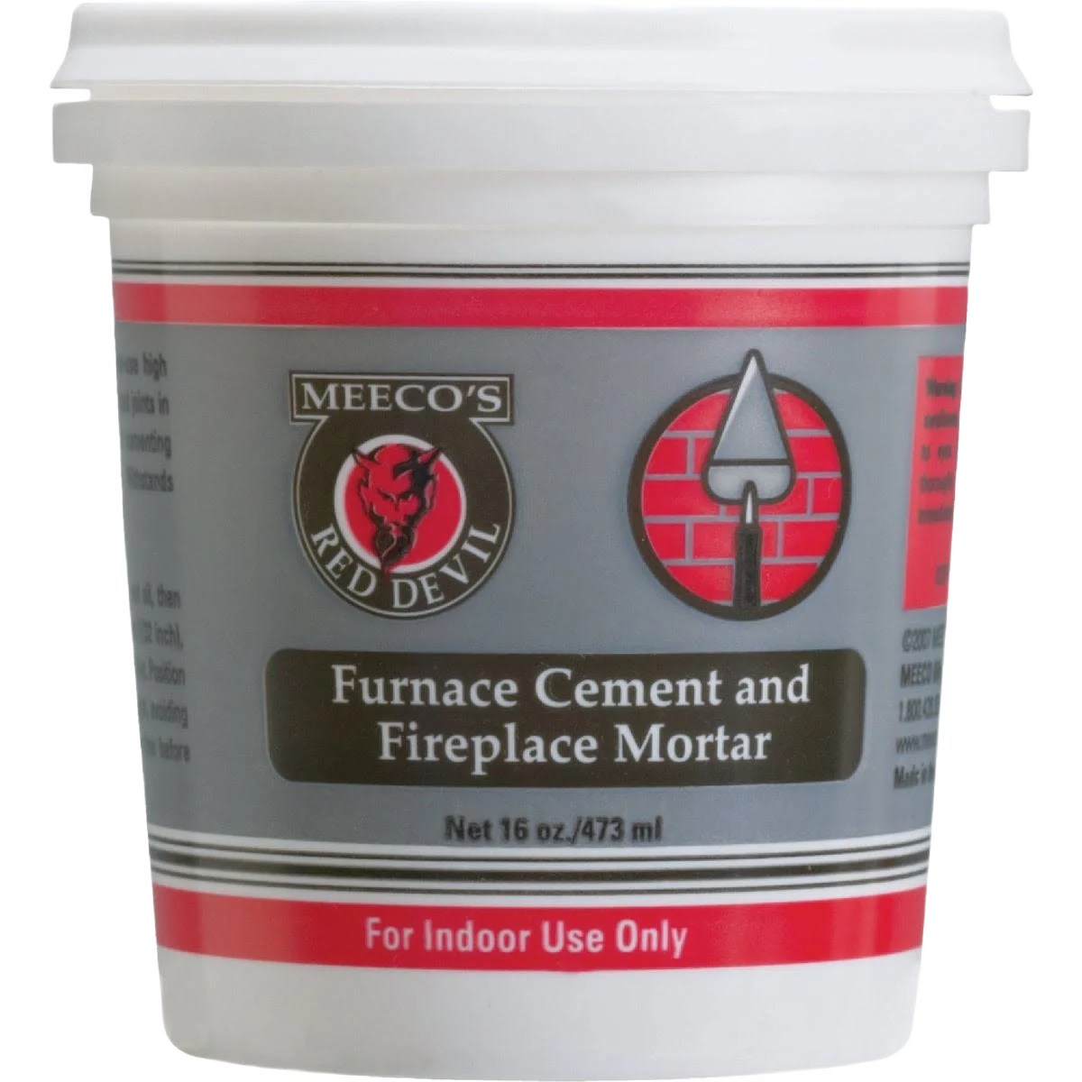 Contemporary Meeco's Red Devil Grey Furnace Cement Fireplace Mortar 1 Pint Green