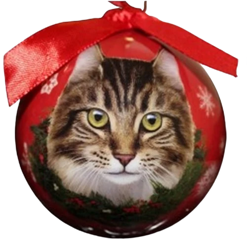 Trusted E S Pets Maine Coon Cat Christmas Ball Ornament Smooth