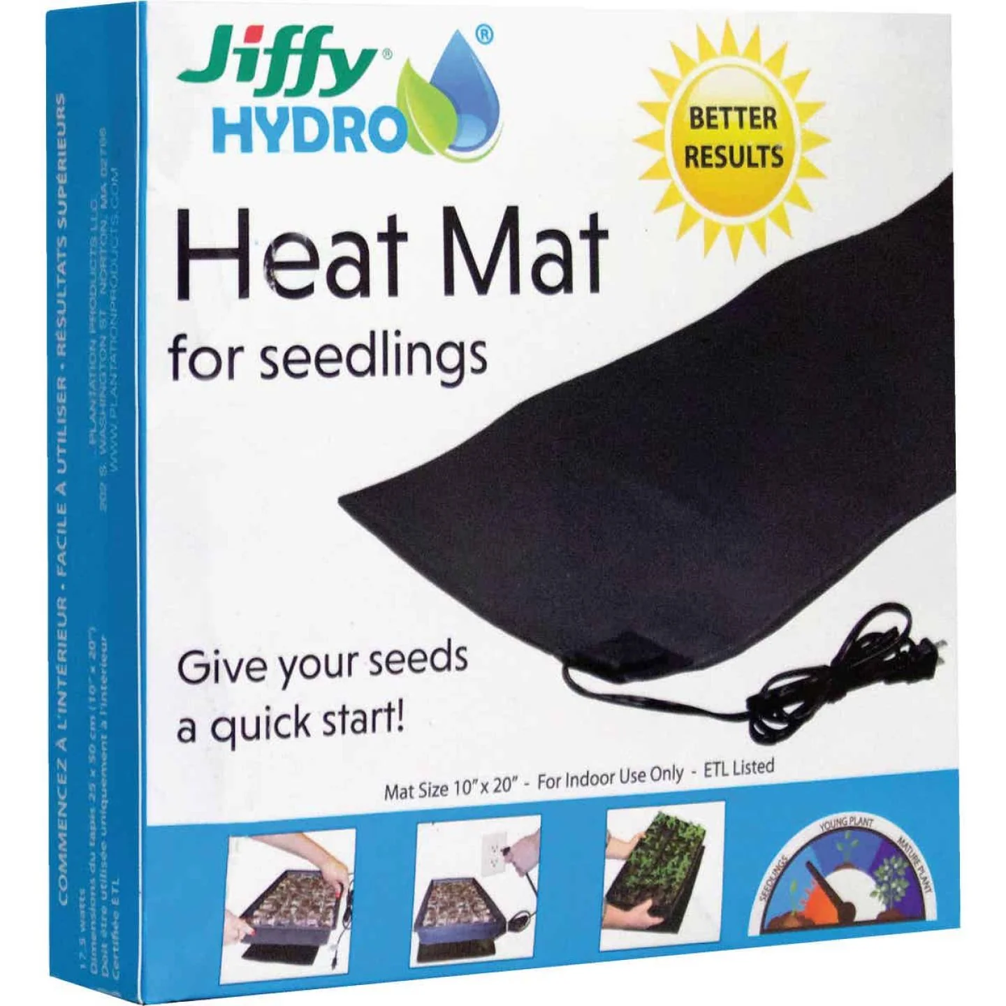 Modern Jiffy Hydro Seedling Heat Mat 10 x 20 in. Trendy
