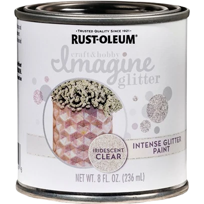 Powerful Rust-Oleum Intense Clear Iridescent Imagine Glitter Paint 8 oz. Responsible
