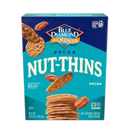 Genuine Blue Diamond Pecan Nut Thins - 4.25 oz. Durable