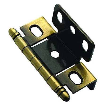 Smart Amerock Antique Brass Full Inset Full Wrap Ball Tip Hinge 3 4 in. Versatile