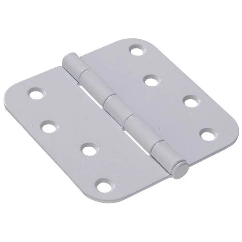 Smooth Hillman 4 White 5 8 Corner Residential Door Hinge w Removable Pin Crafted
