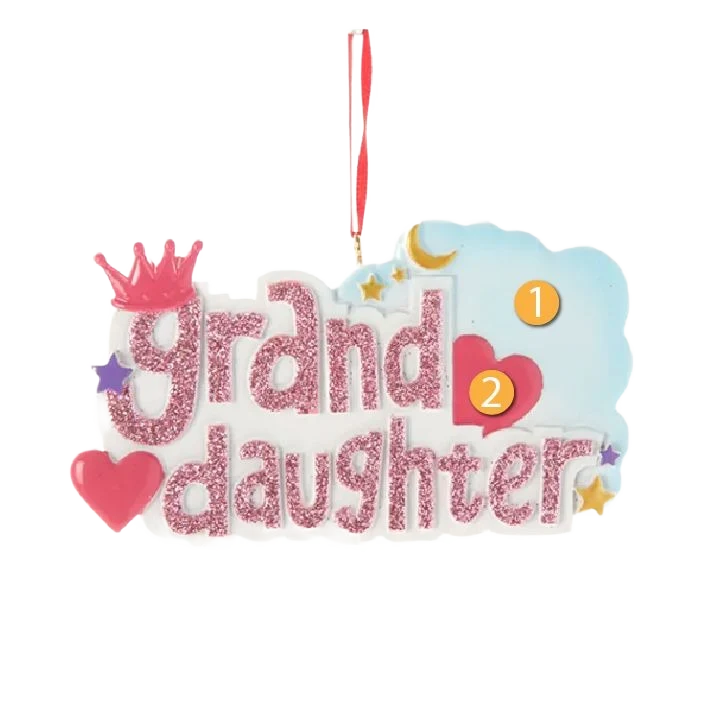 Artisan Kurt S. Adler Personalized Granddaughter Ornament Exclusive