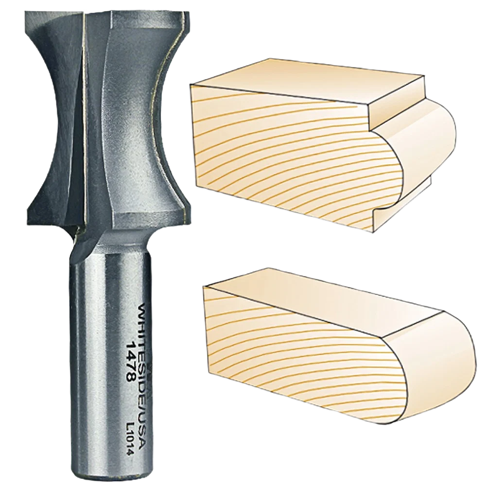 Functional Whiteside Oval Edge Bit 1 2 in. SH x 1 in. BO x 3 16 in. BD Fast