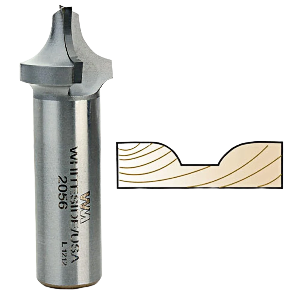 Enhanced Whiteside Plunge Round Over w Plunge Point Bit 1 2 in. SH x 1 4 in. R Flexible