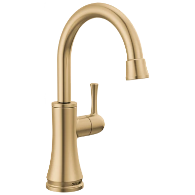 Secure Delta Transitional Champagne Bronze Beverage Faucet Soft