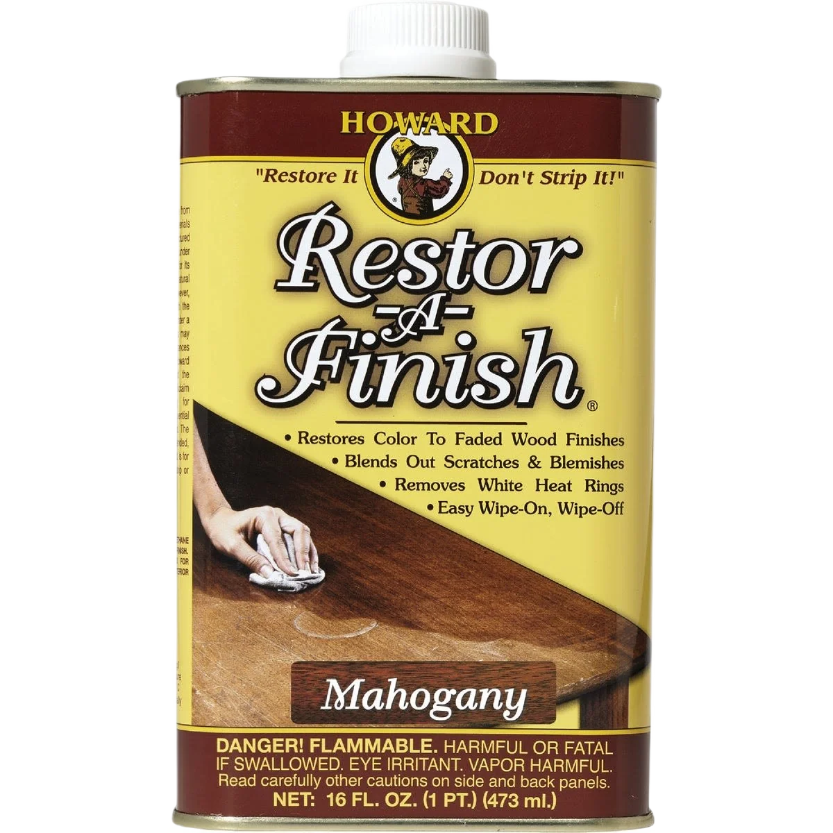 Safe Howard Restor-A-Finish Mahogany Wood Finish Restorer 16 oz. High-Performance