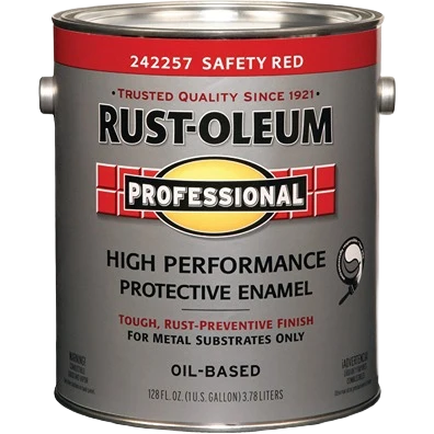 Effective Rust-Oleum Safety Red Gloss Professional Enamel 1 gallon Environmentally Friendly