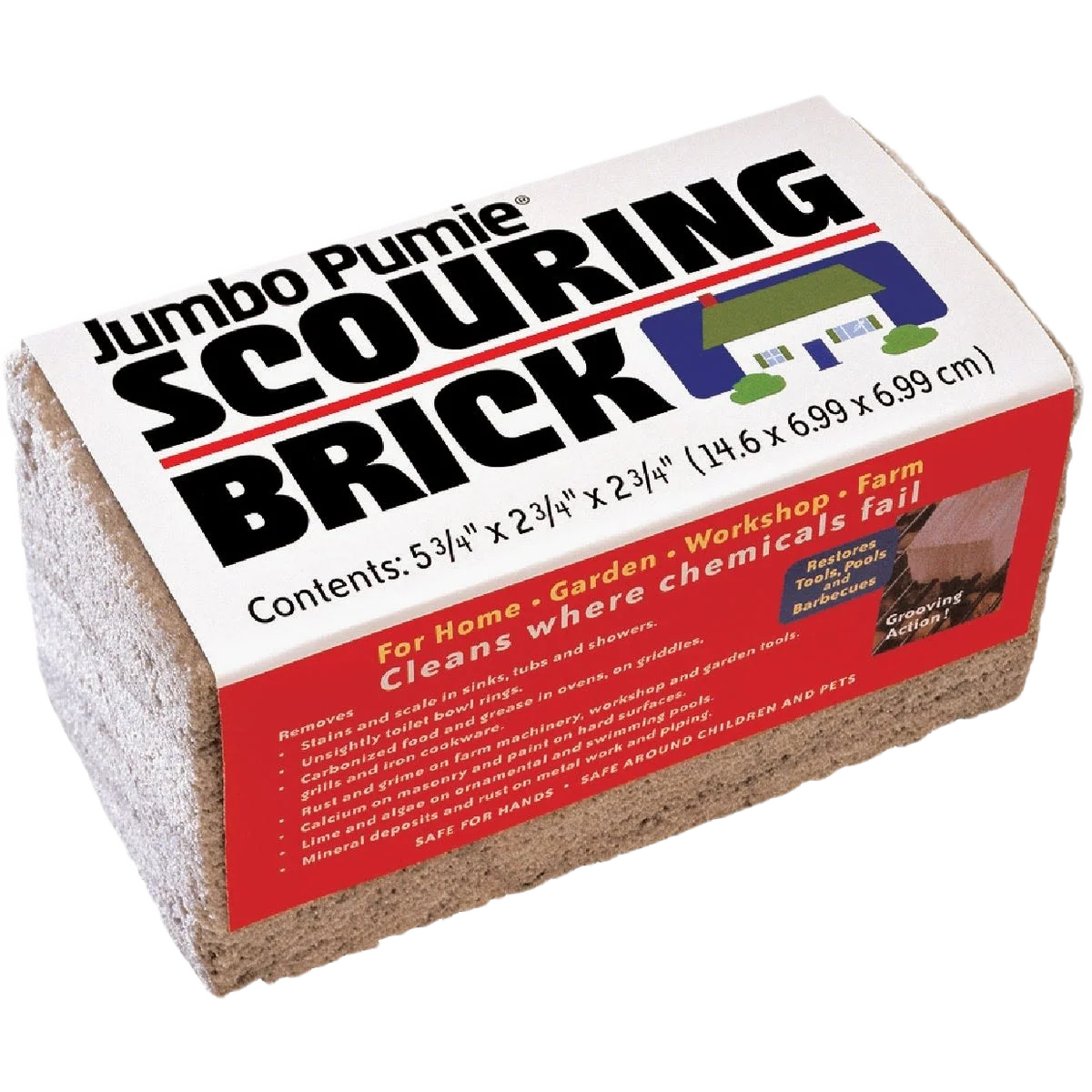 Trusted Jumbo Pumie Scouring Brick 5.75 in. Fine