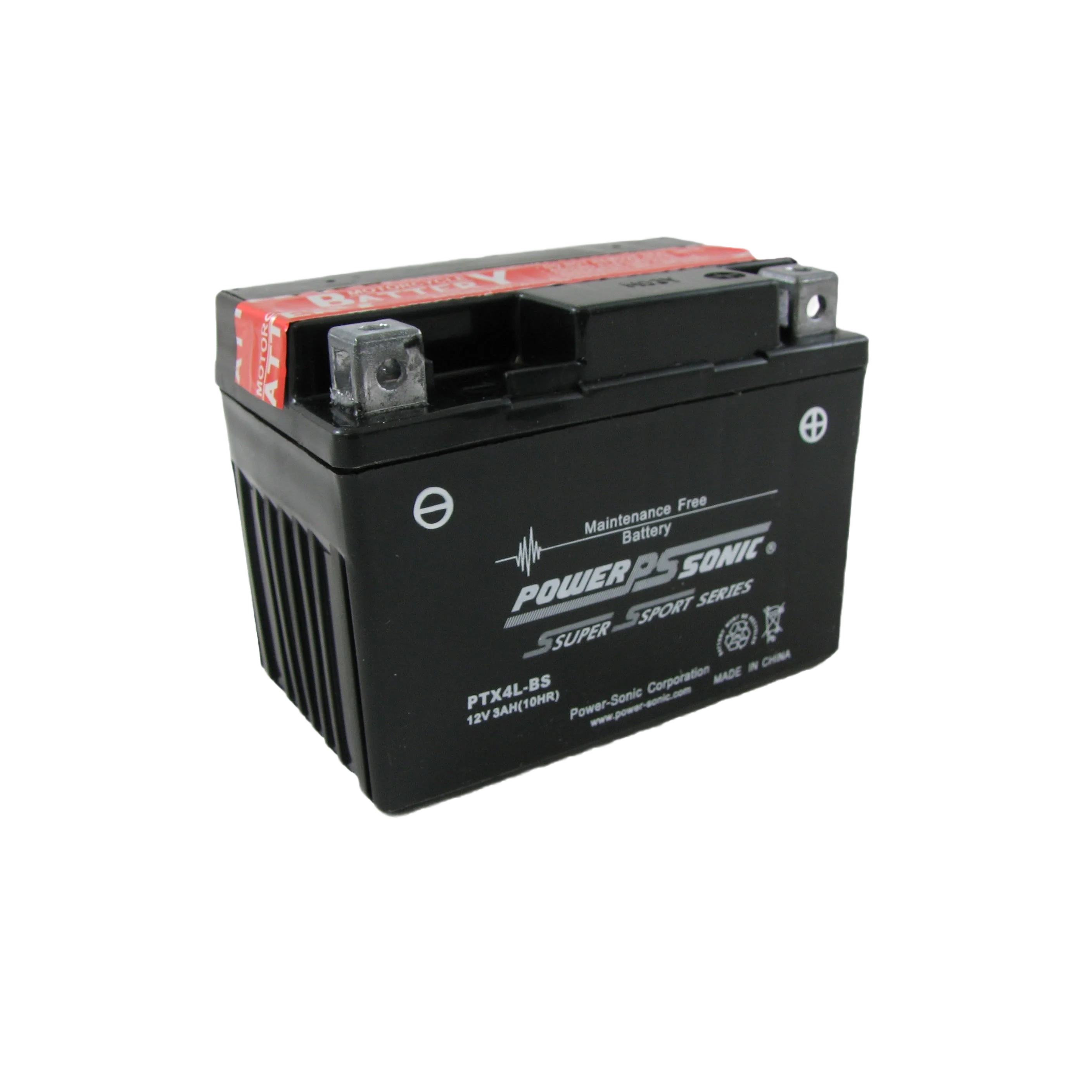 Eco-Friendly PowerSonic PTX4L-BS Power Sport Customer Activated AGM Battery Advanced