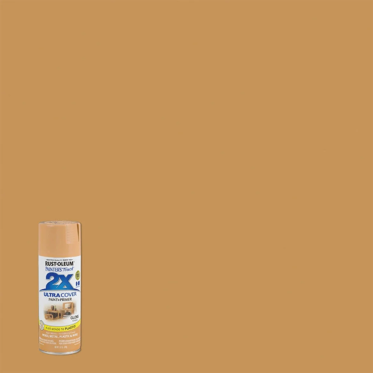 Healthy Rust-Oleum Painters' Touch 2X Khaki Gloss Spray Paint Primer 12 oz. Elegant