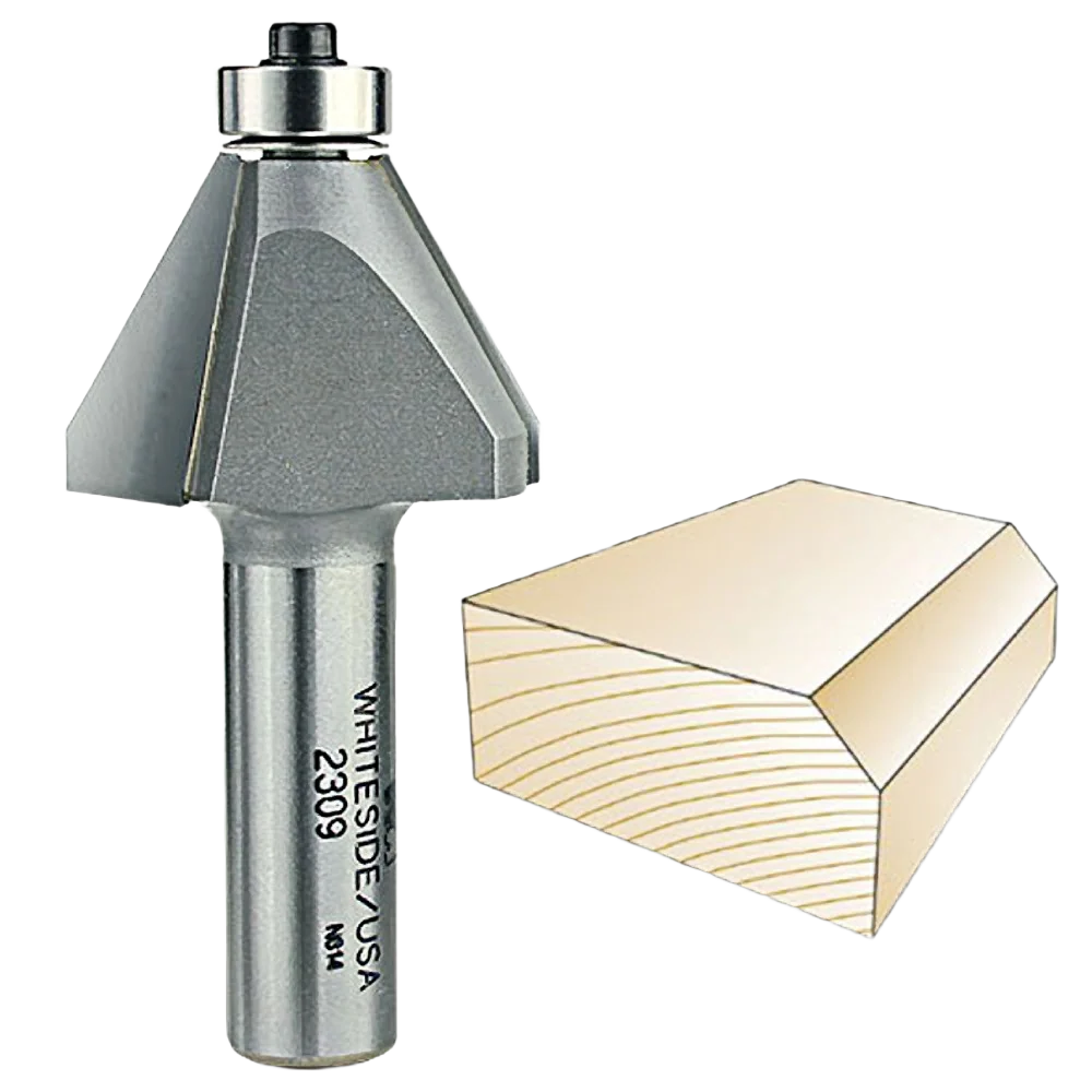 Authentic Whiteside 30 deg. Edge Bevel Bit 1 2 in. SH x 7 8 in. CL x 3 4 in. CH High-Quality