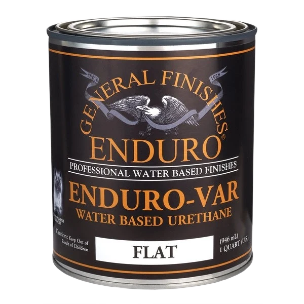 Soft General Finishes Enduro-Var Water Based Urethane Flat Quart Efficient