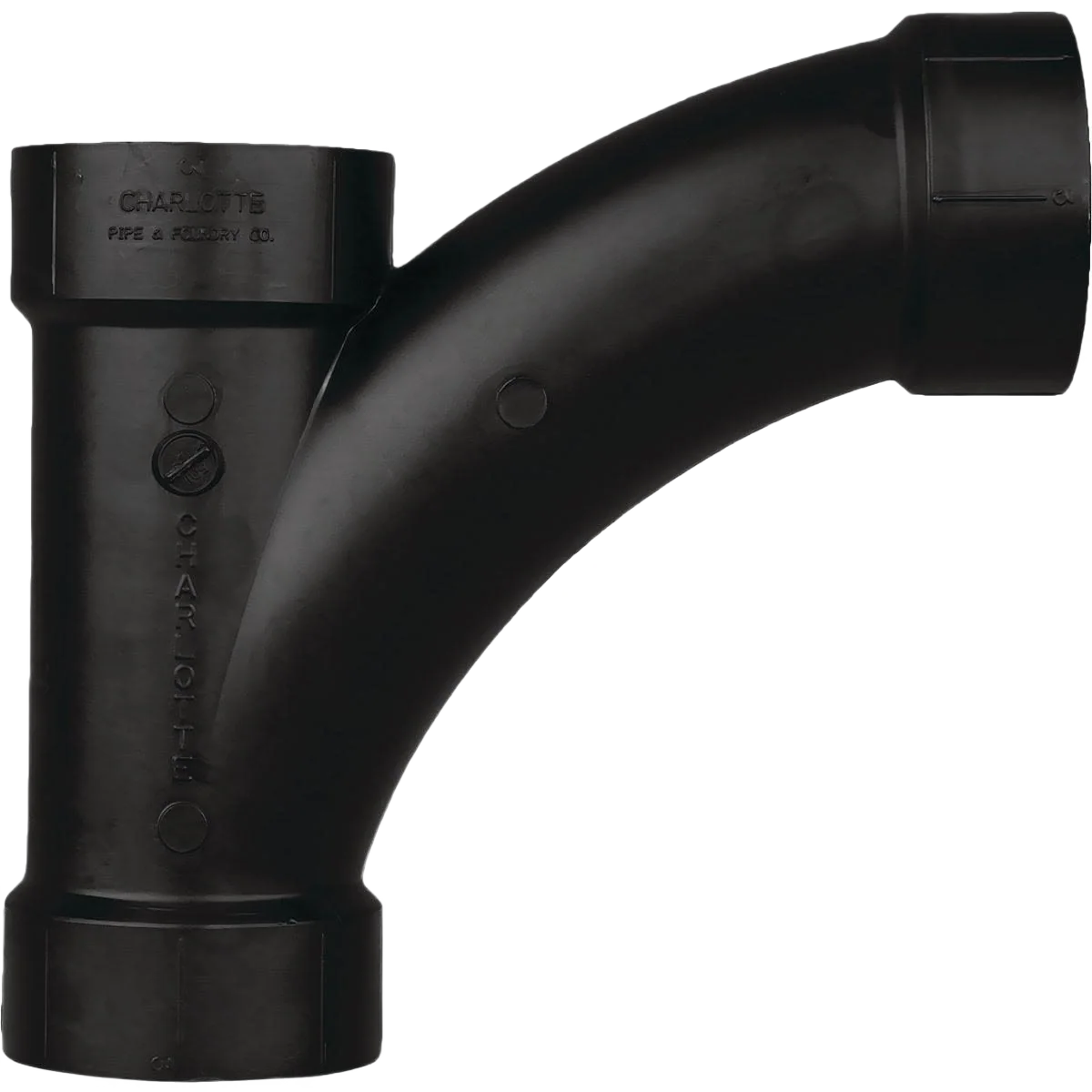 Next-Generation Charlotte Pipe 2 In. Hub x Hub x Hub Combination ABS Wye Official