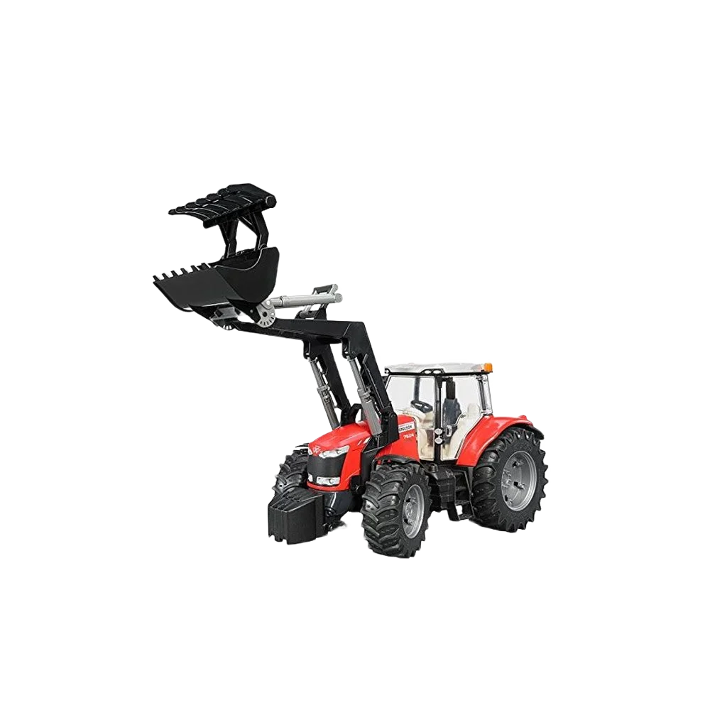 Authentic Bruder Massey Ferguson 7624 Tractor with Frontloader Relaxed
