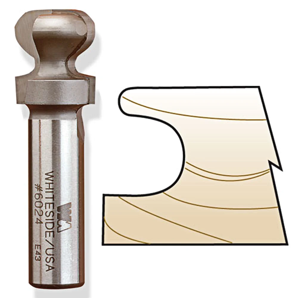 Reliable Whiteside European Style Drawer Pull Bit 1 2 in. SH x 1 4 in. R Minimalist
