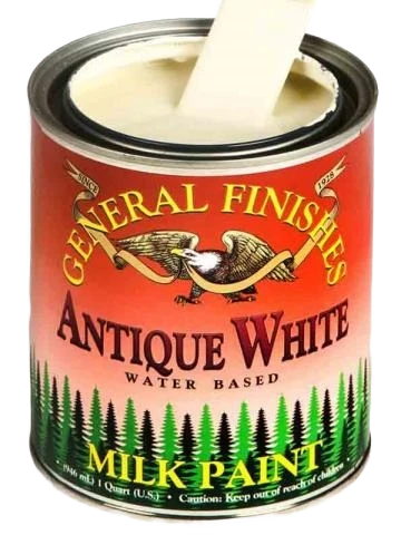 Clean General Finishes Antique White Milk Paint 1 Pint Exclusive