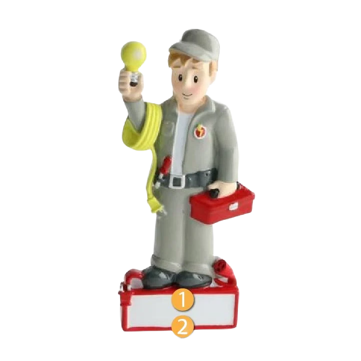 Green PolarX Personalized Electrician Ornament High-Grade
