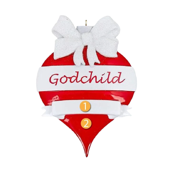 Authentic Rudolph Me Personalized Godchild Ornament Functional