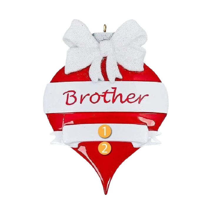 Stylish Rudolph Me Personalized Brother Ornament Natural