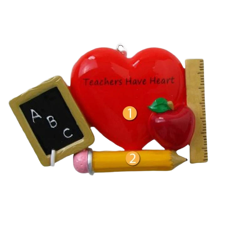 Exclusive PolarX Personalized Teachers Have Heart Ornament High-Quality