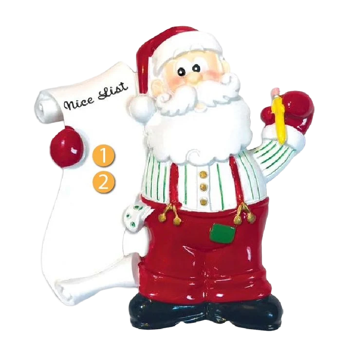 Contemporary PolarX Personalized Santa's List Ornament Dependable