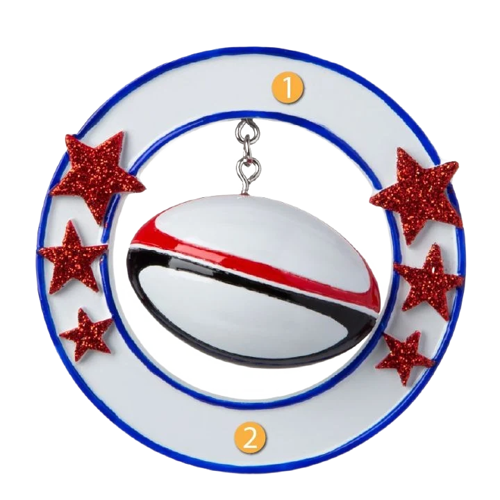 Effective PolarX Personalized 3D Rugby Ball Ornament Genuine