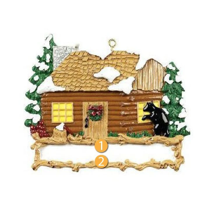 Powerful Rudolph Me Personalized Log Cabin Ornament Stylish