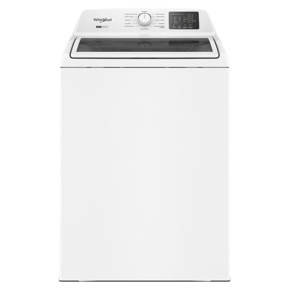 Expertly Made 4.2–4.3 Cu. Ft. Whirlpool® Top Load Washer with 2-in-1 Removable Agitator and Soft Close Glass Lid Recyclable