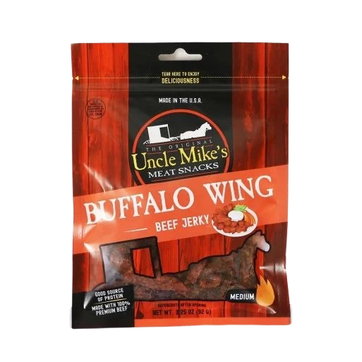 Environmentally Friendly Uncle Mike's Beef Jerky - Buffalo Flavor - 3.25 oz. Long-Lasting