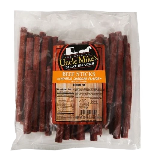 Outstanding Uncle Mike's Gluten Chipotle Cheddar Beef Sticks - 2.25 lb. Certified