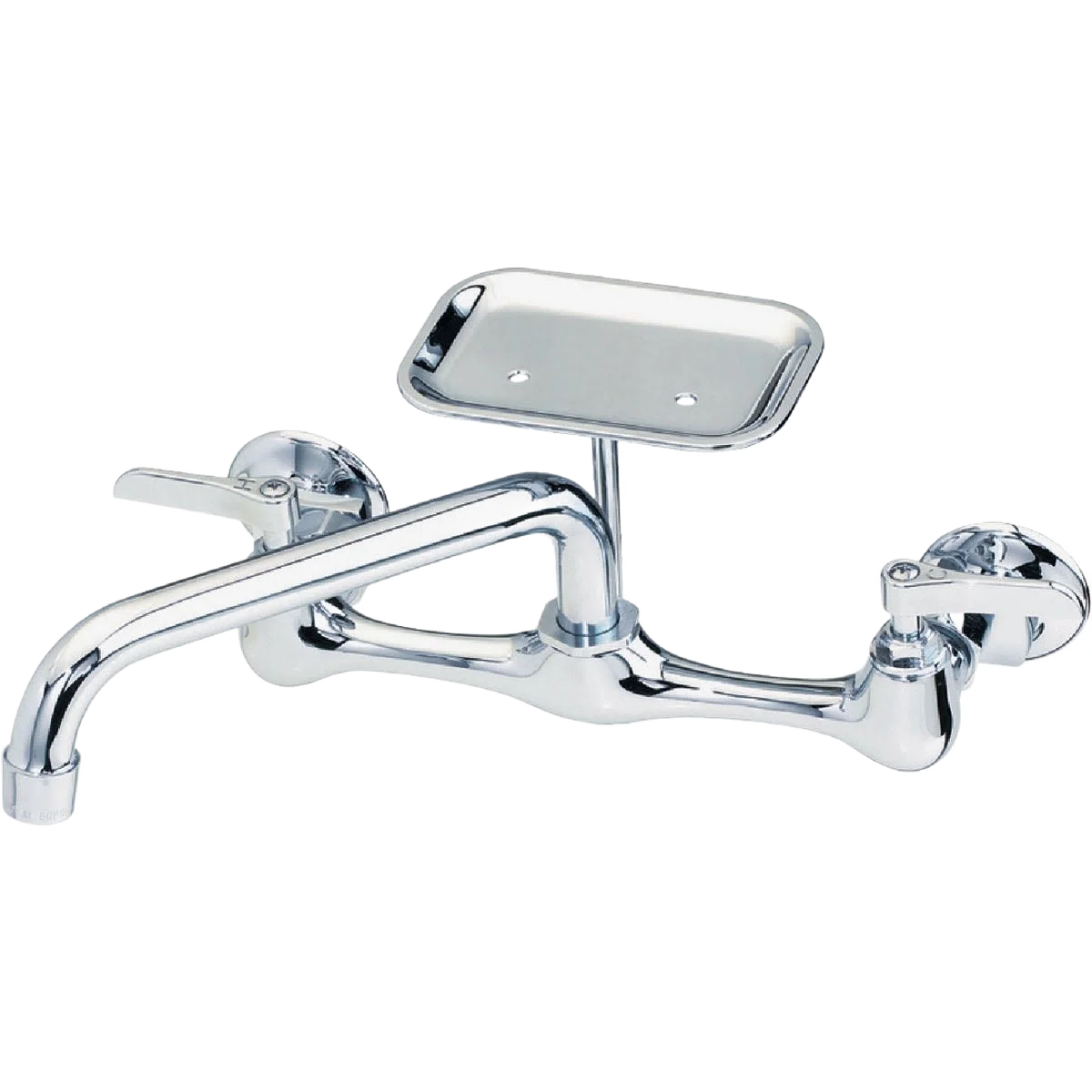Traditional B K Double Lever Handle Wall Mount Utility Faucet Flexible