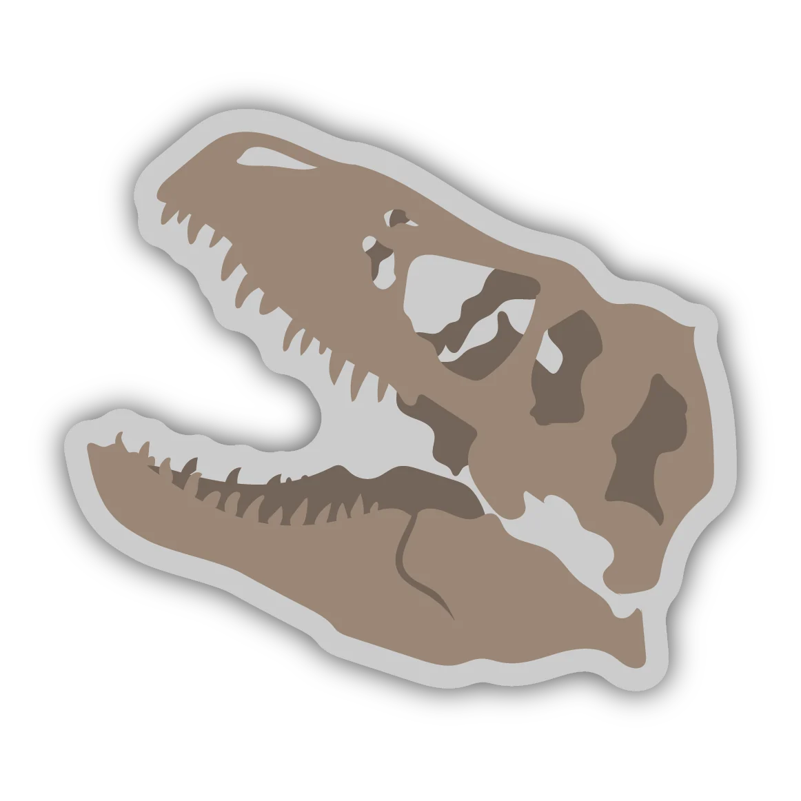 Dependable Stickers Northwest T-Rex Skull Sticker Detailed