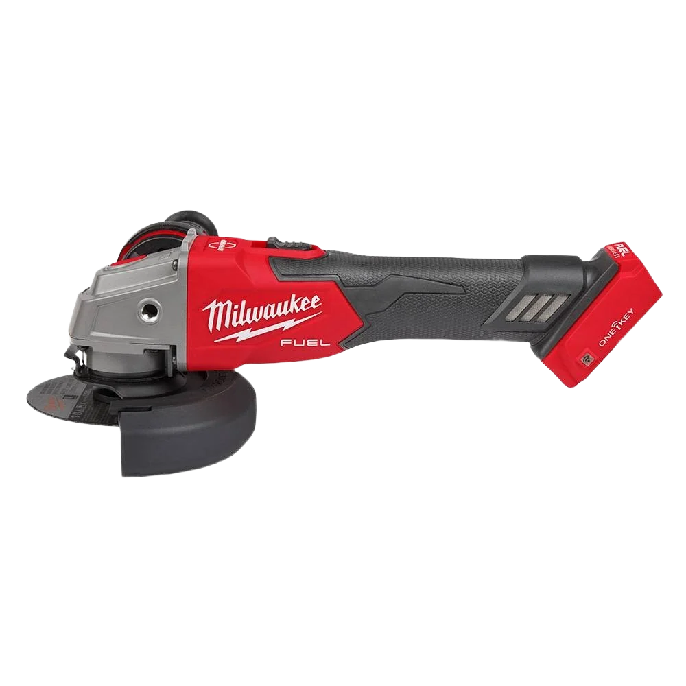 Carefully Designed Milwaukee M18 FUEL™ 4-1 2 5 Braking Grinder w ONE-KEY™ Slide Switch Safe