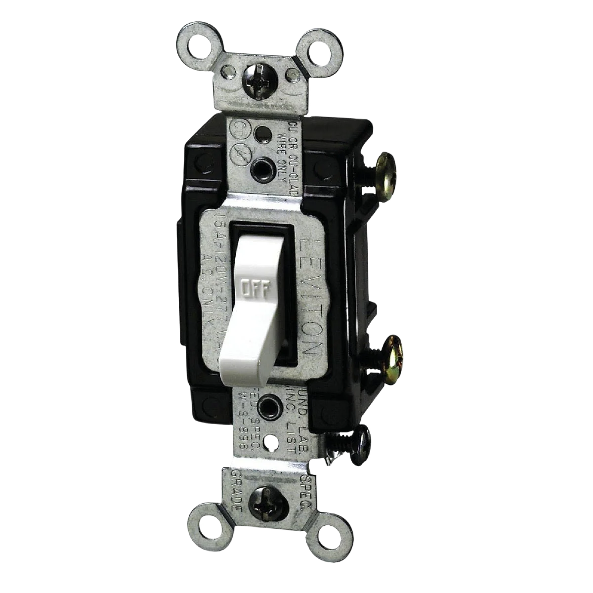 Clean Leviton Illuminated Commercial Grade Toggle Single Pole Switch Fine Crafted