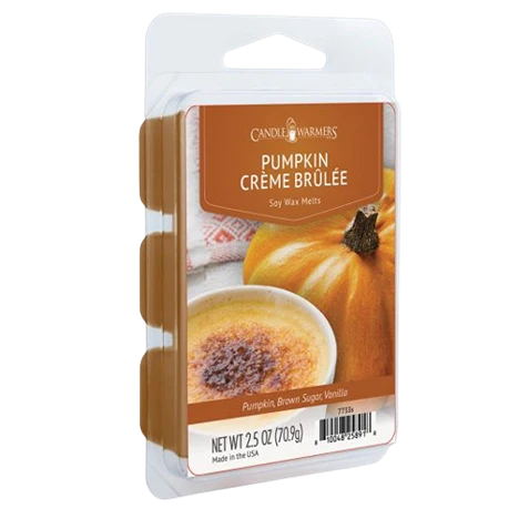 Fine Candle Warmers Pumpkin Creme Brulee Classic Wax Melts 6-Pack Modern