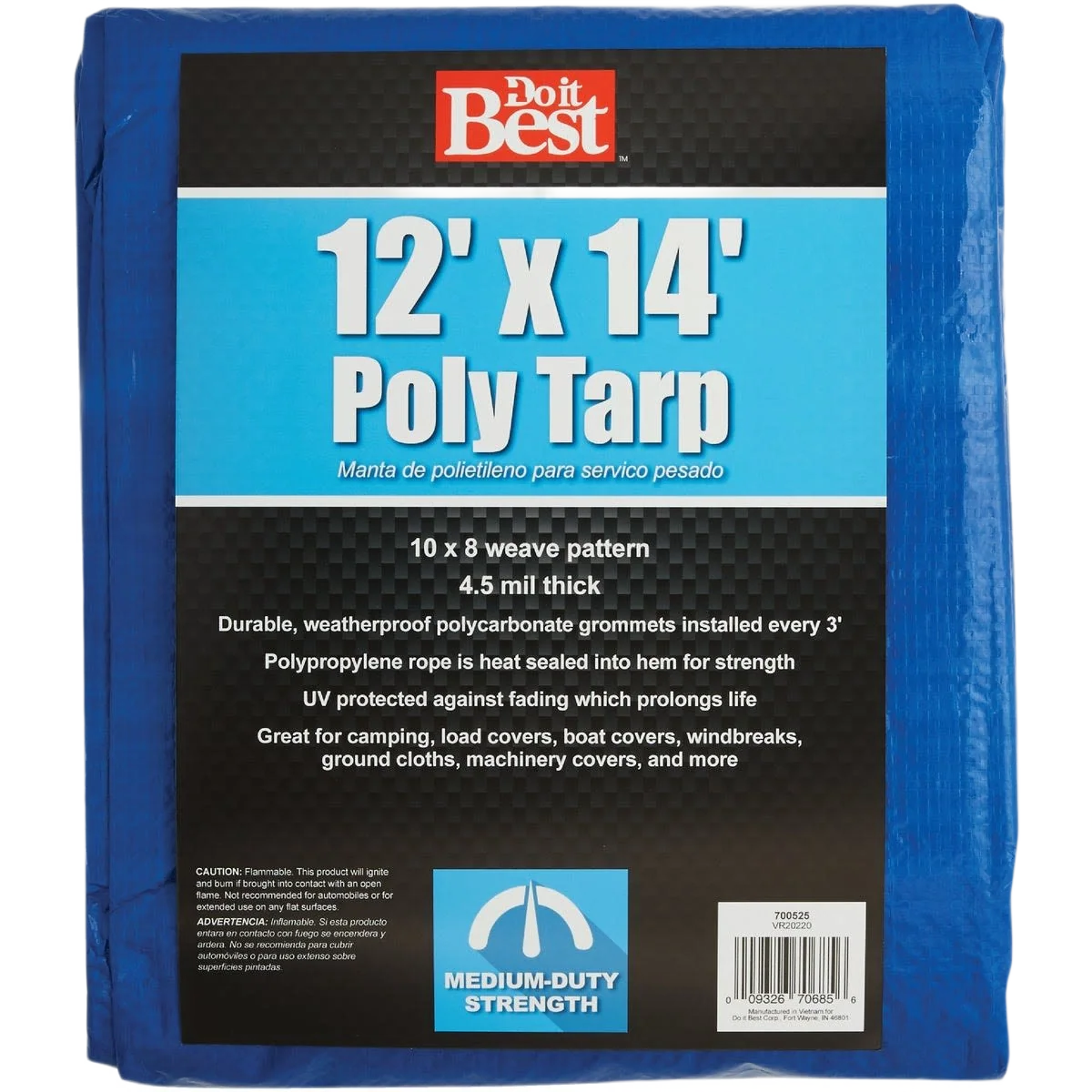 Elite Do it Blue Medium Duty Poly Tarp 12 Ft. x 14 Ft. Innovative