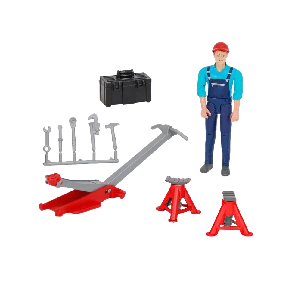 Fine Crafted Bruder Bworld Man with Repair Shop Accessories Vehicle Prestigious