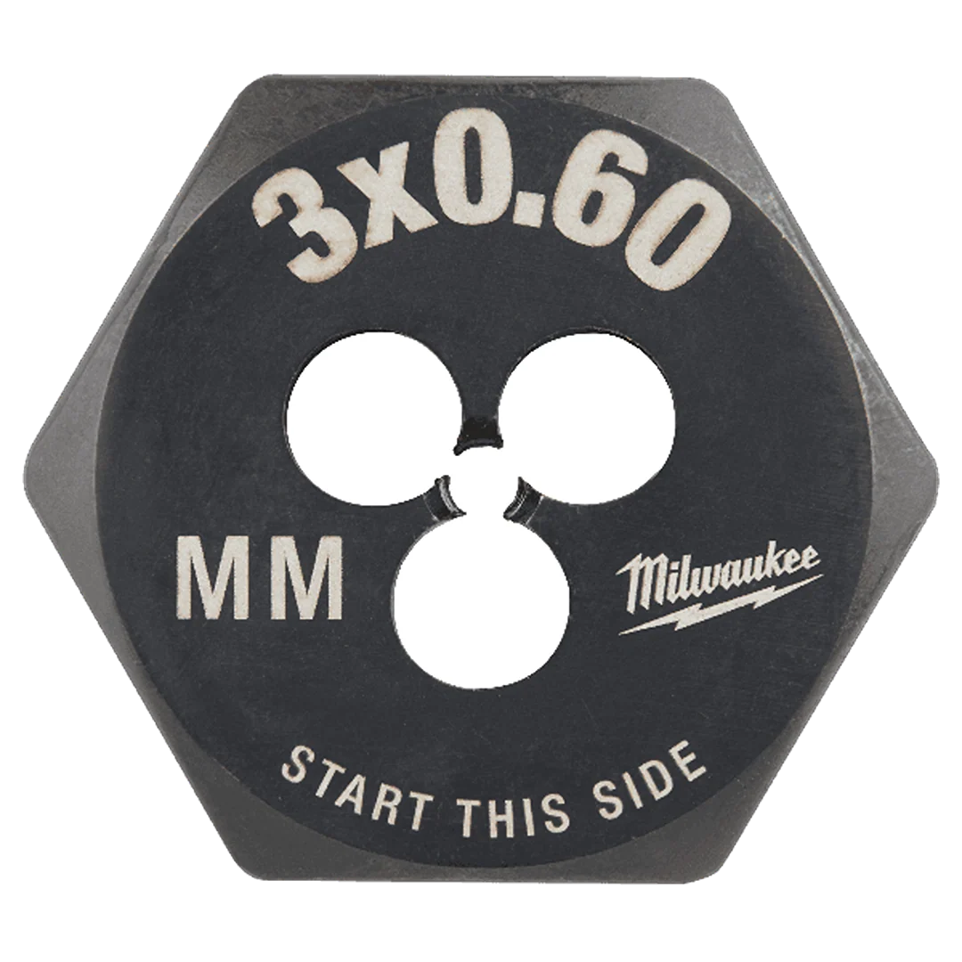 Exceptional Milwaukee M3-0.60 mm Metric 1 Hex Threading Die Responsible