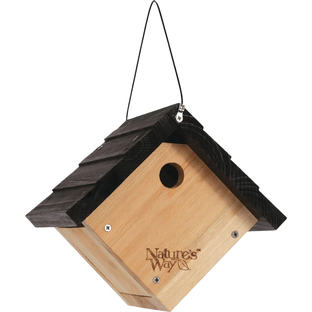 Efficient Nature's Way Natural Cedar Wren Bird House Flexible