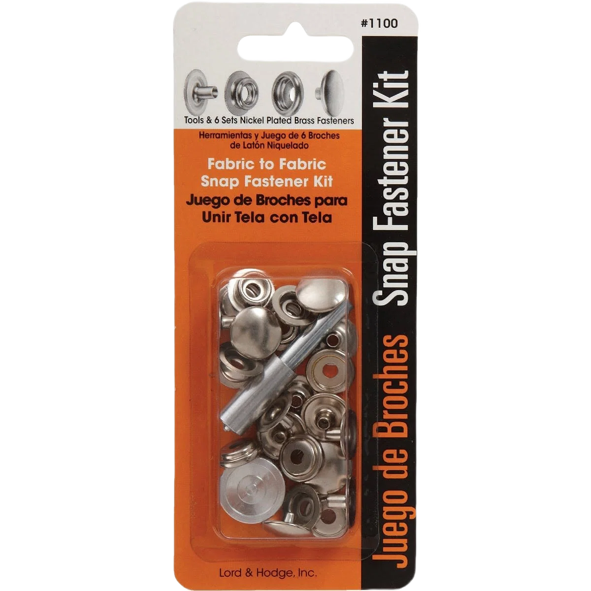 High-Grade Lord Hodge Metal Snap Fastener Kit for Canvas 6-Ct Next-Generation